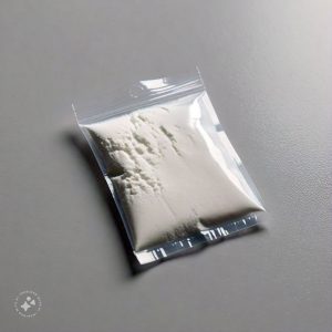 4-PO-DMT in a simple, unmarked, sealed packet designed for secure storage.